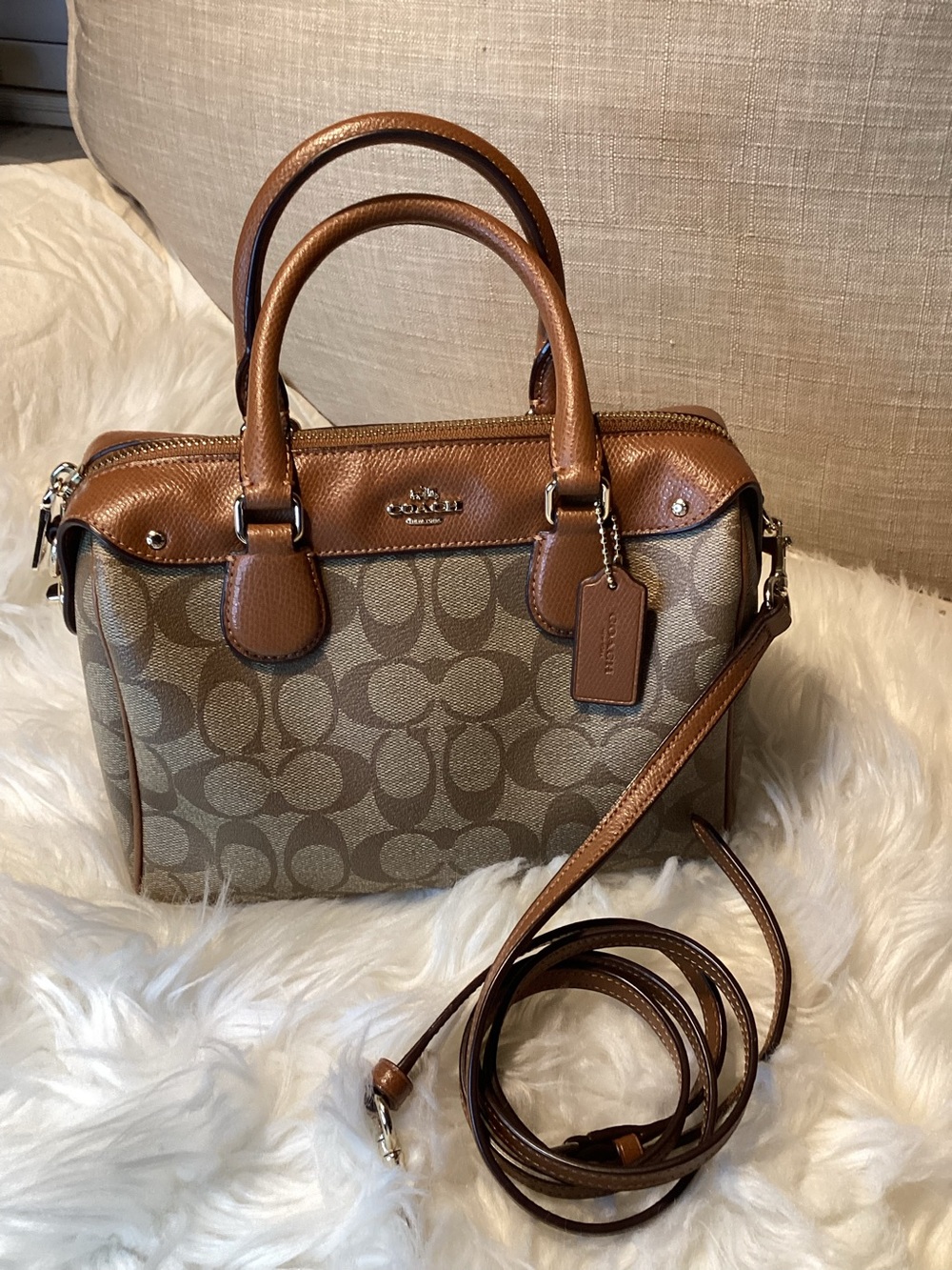 Classic Coach Signature Mini Bennett Satchel
